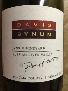 2012 Davis Bynum Jane's Vineyard Pinot Noir